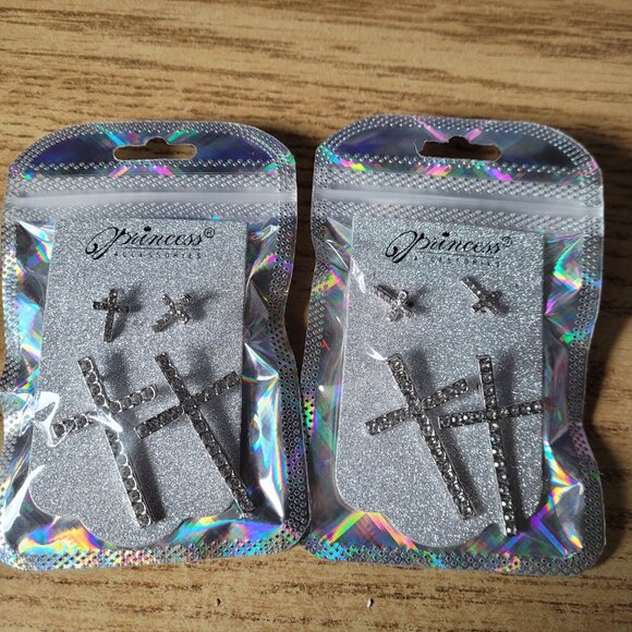 Set of 4 Cross Earrings - Picture 4 of 4